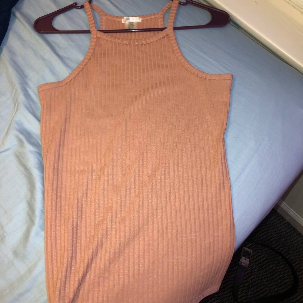 Peach sleeveless top